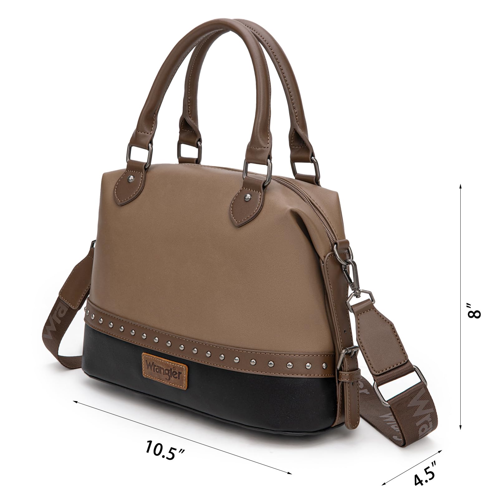 Wrangler zweifarbige Arzttasche mit Tragegriff oben, Handtasche und Damen-Schultertasche