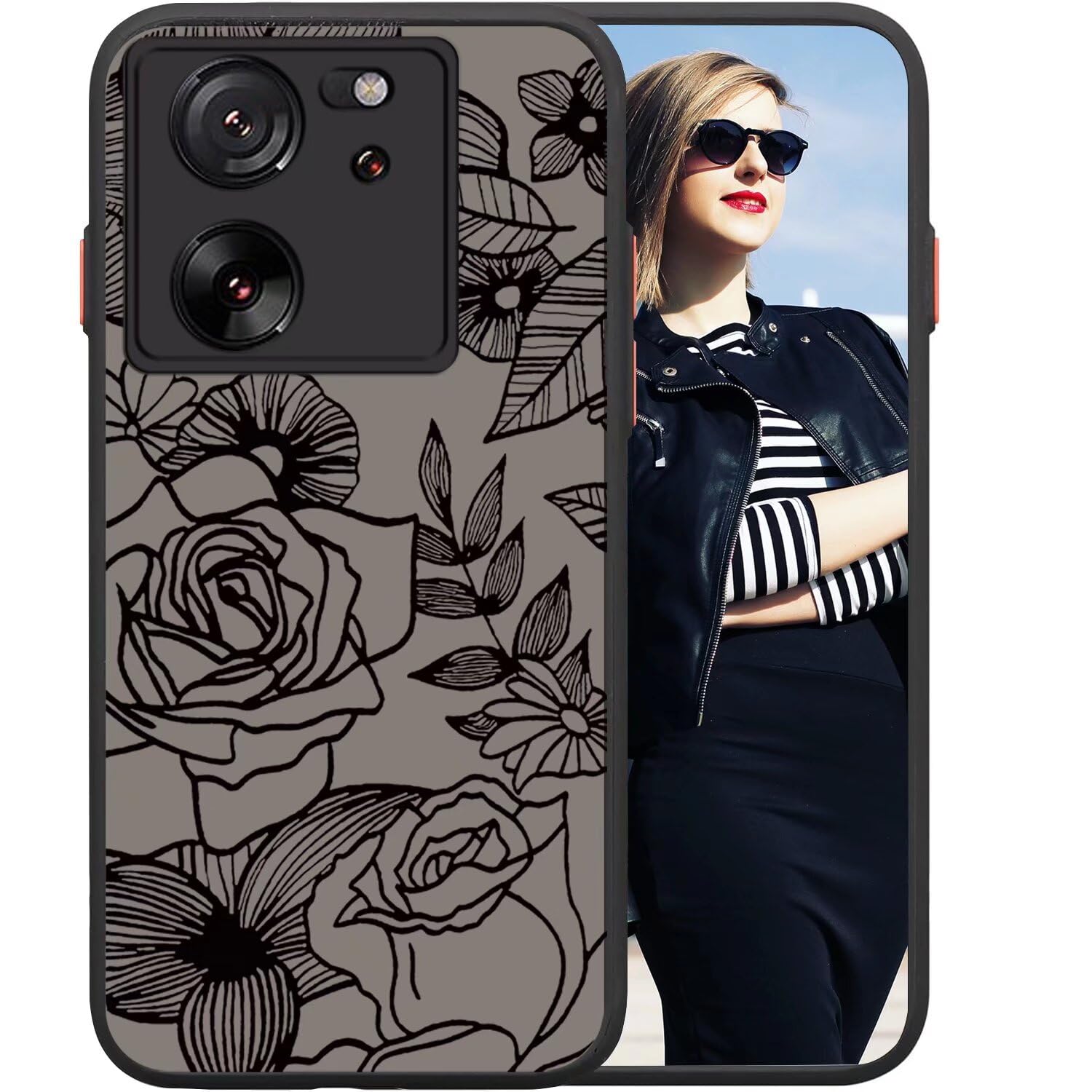 POUHYE Cover per Xiaomi 13T/ 13T Pro Custodia, Case Protettiva Antiurto Silicone