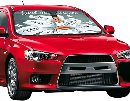 Miniatura 2 de Parasol para parabrisas African American gracioso, parabrisas negro para mujeres, parasol plegable para coche, camión, SUV, 30"x55"