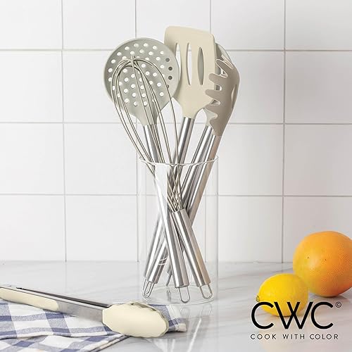 Miniatura 2 de COOK WITH COLOR Utensilios de Cocina de Silicona, Juego de Utensilios de Cocina, Utensilios de Cocina de Silicona Fáciles de Limpiar, Utensilios de