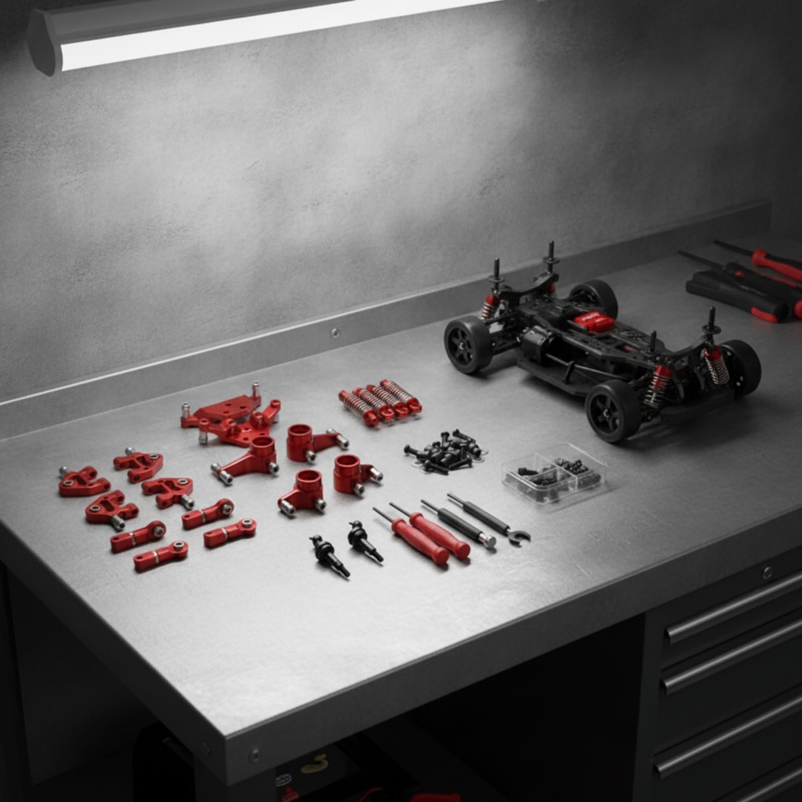 Kit Actualización Resistente Repuestos Amortiguadores RC para Aficionados Al Control Remoto, Titanio