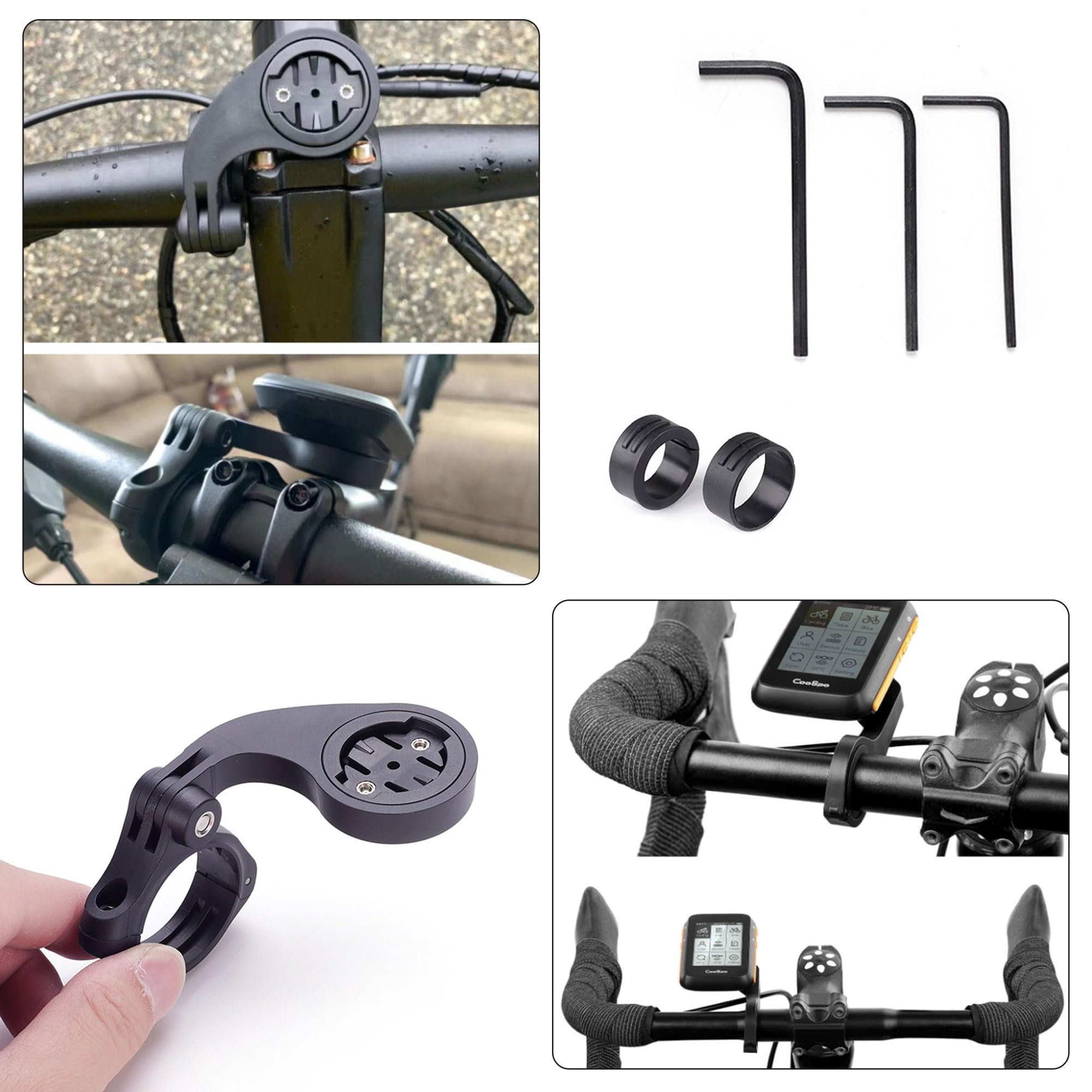 Uchwyt rowerowy kompatybilny z komputerem rowerowym Garmin Edge, GPS, XOSS, iGPSPORT, mageno, uchwyt na kierownicę rowerową, 25,4 mm, 31,8 mm, uchwyt na kamerę, rower