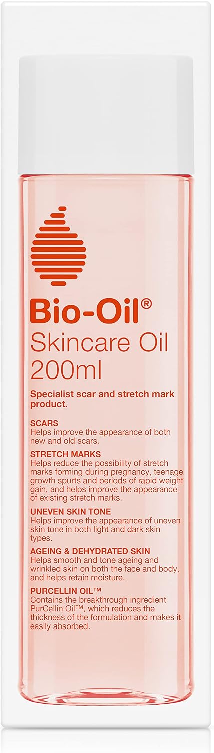 Bio-Oil Skincare Oil - Improve the Appearance of Scars, Stretch Marks and Skin Tone - 1 x 200 ml