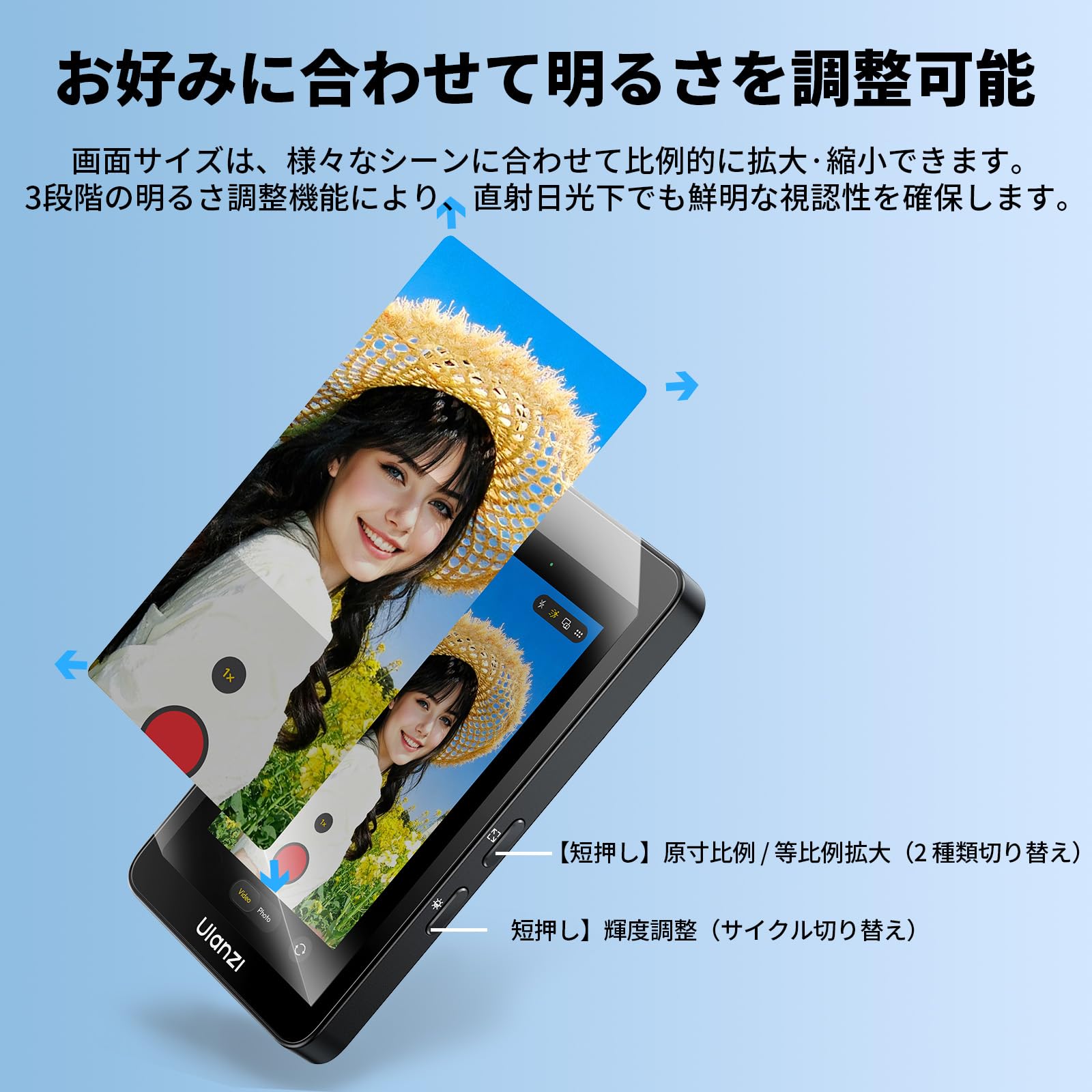 Amazon.co.jp: Ulanzi VM1 スマホ用自撮りモニター iphone 自撮り