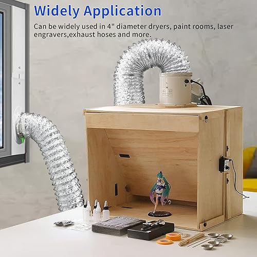 Miniatura 6 de Kit de ventana de ventilación de secadora para manguera de ventilación de secadora de 4 pulgadas de diámetro, kit de ventilación ajustable