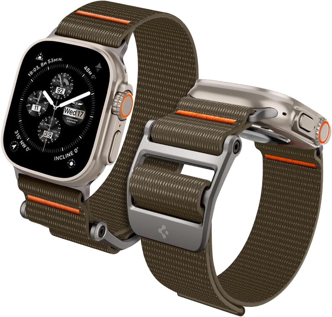 Spigen DuraPro Flex Ultra Apple Watch Ultra2/Apple Watch Ultra 49 mm, Seri 9/8/SE2/7/6/SE/5/4/3/2/1 45 mm/44 mm/42 mm Ayarlanabilir Solo Döngü Bant Kayışı