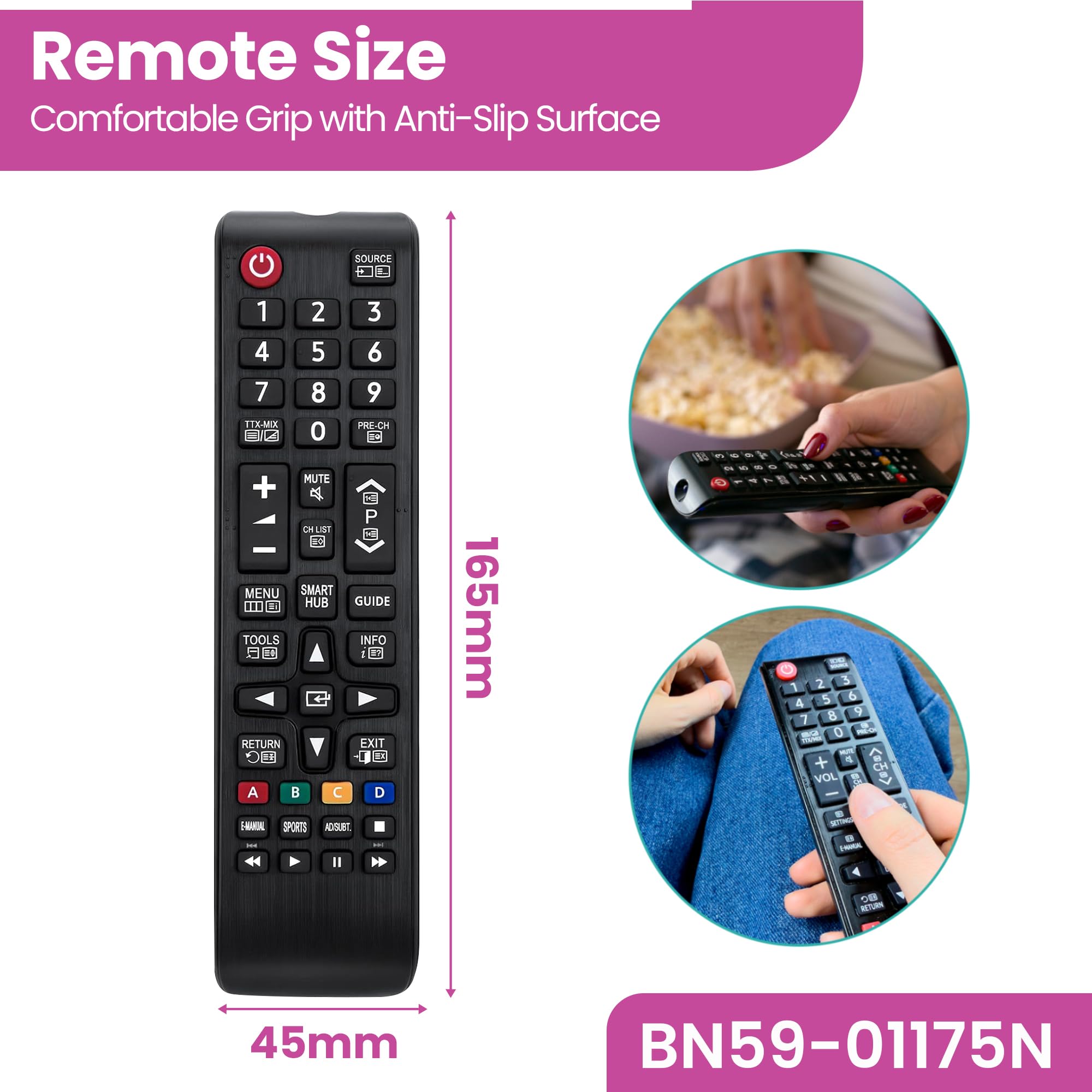 Telecomando Universale BN59-01175N – Ricambio Per TV Samsung Smart – Con Tastiera