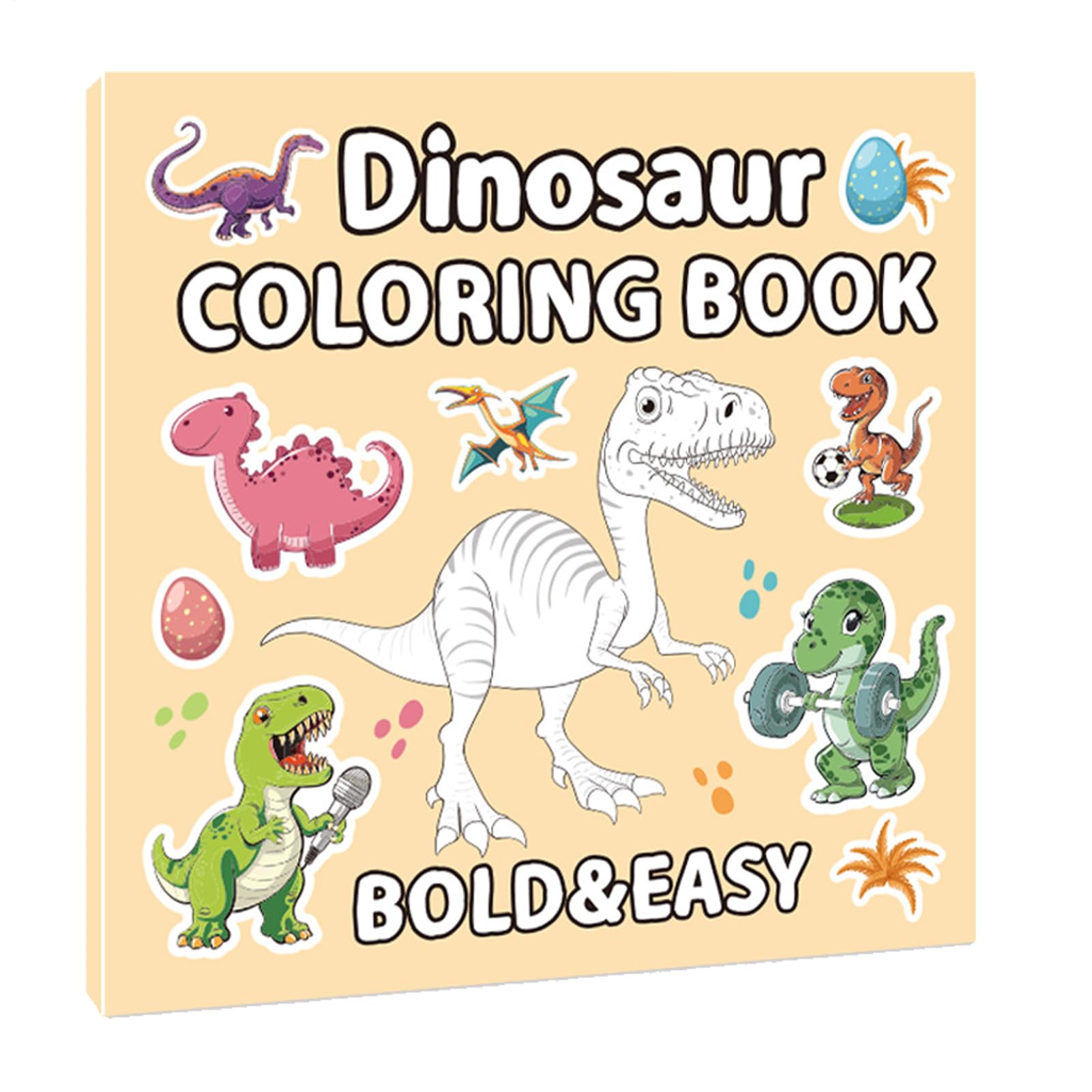 Libri Da Colorare Per Bambini 40 Pagine Giocattoli Dinosauro Prescolastici | Libro Di Attività Di Disegno Per Piccoli Per Educazione Intrattenimento Casa Viaggio Scuola Asilo Natale Compleanno