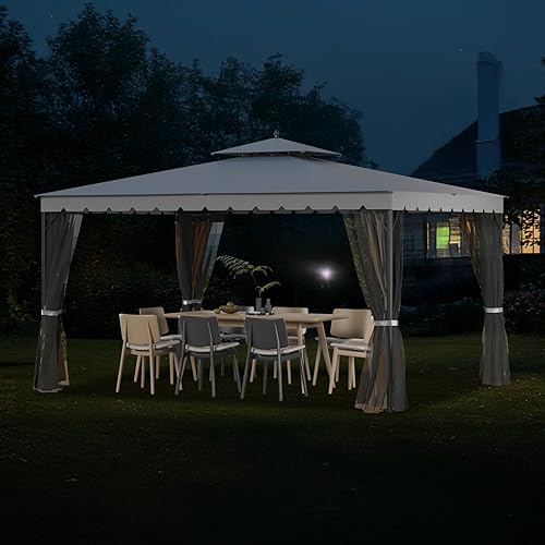 10x12 Gazebo (Light Grey, 10x13)