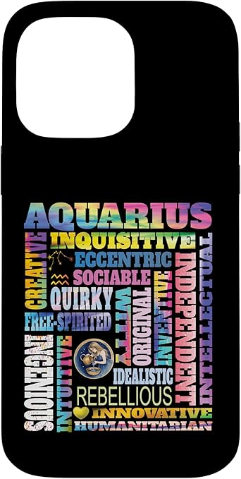 Characteristics of Aquarius Zodiac Astrology Sign Horoscope Case for iPhone 14 Pro Max