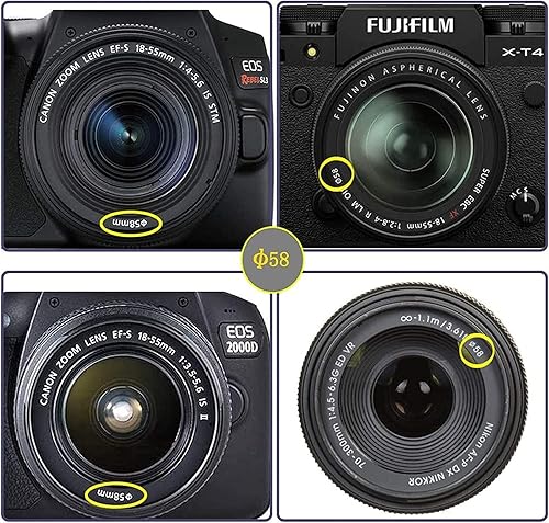 Miniatura 3 de Tapa de lente de cámara de 2.047 in, cubierta de lente de cámara Draduo a presión, compatible con cámara Nikon Canon Sony