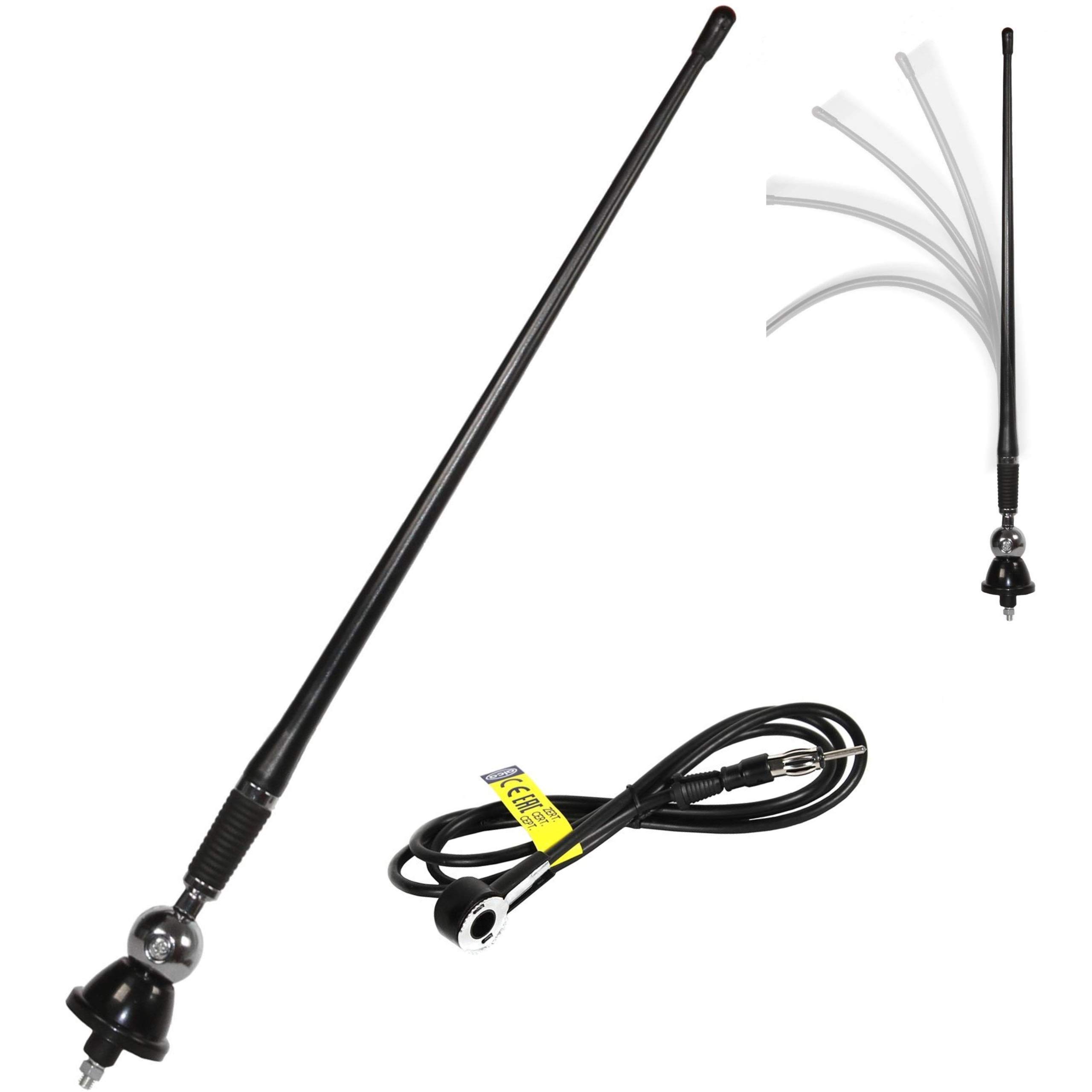Alca Germany Universal 12V Car Radio Aerial Rubber Antenna Flexible Roof Mast 533000