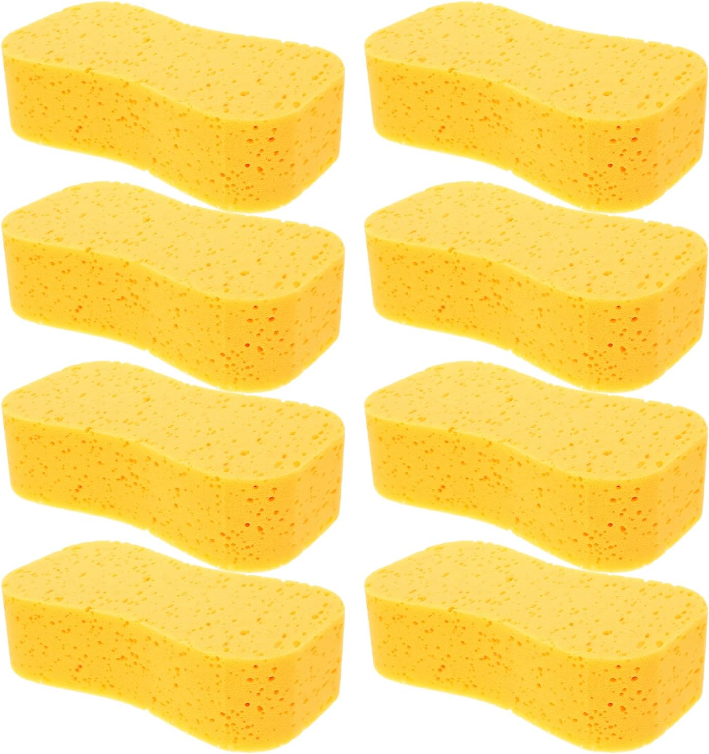 LOGOFUN 16pcs Car Wash Sponge for Auto Detailing with High-Density Absorbent Material and Non-Scratch Surface