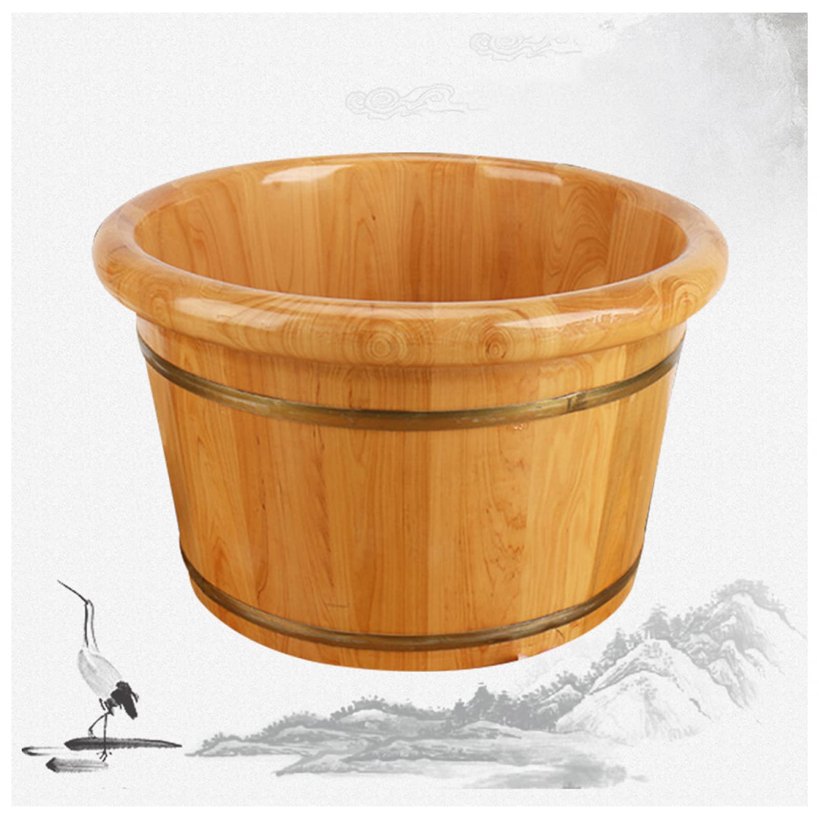 ADITAM Herren-Fußbad Handgemachtes, leicht zu reinigendes Pediküre-Spa Bequeme, professionelle Fußbad-Schüssel Entspannen Sie müde Füße Double The Comfort