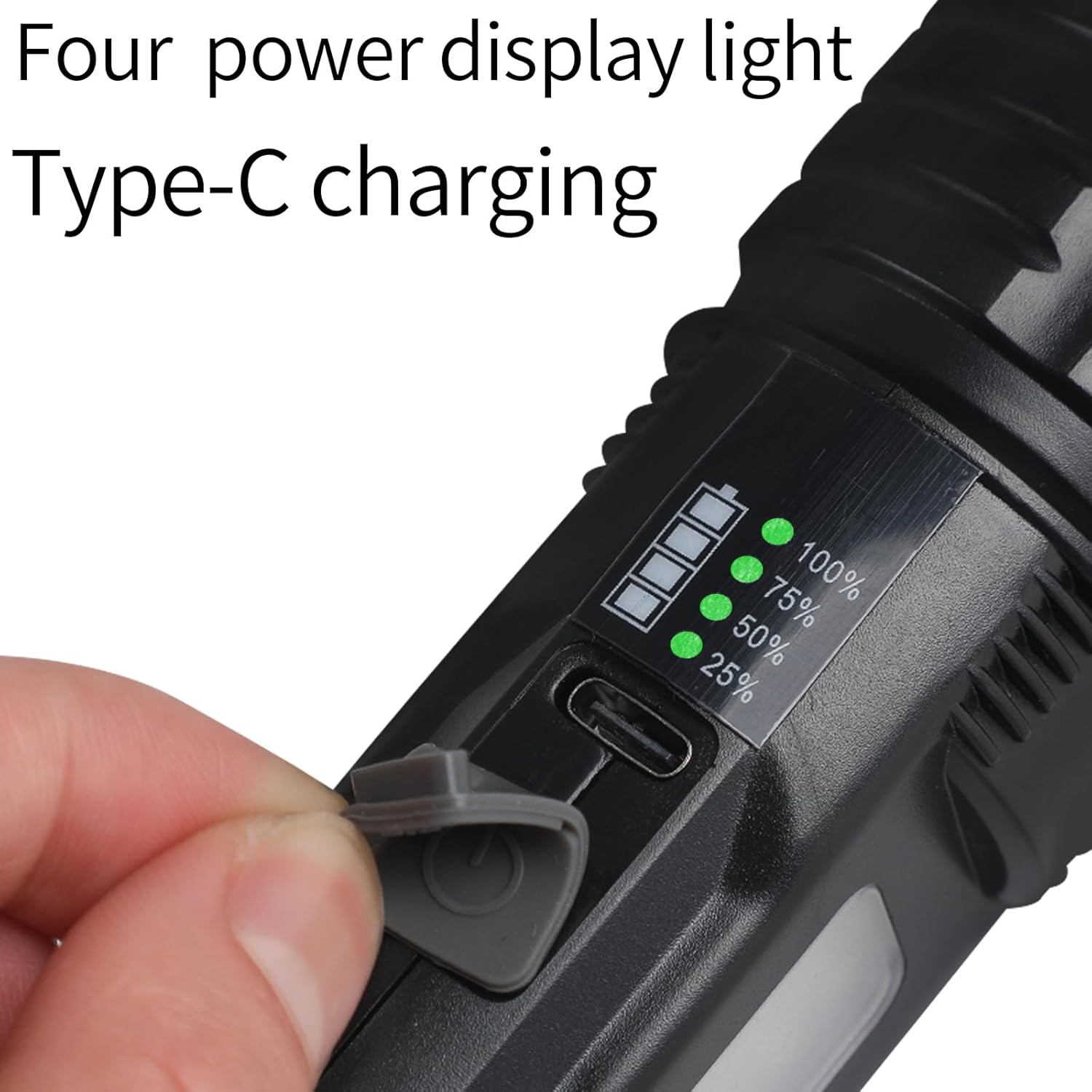 Solar Rechargeable Flashlight,Small zoom flashlight,Adjustable spotlight and flood Side White And Red Floodlight And 1800 Mah Battery,USB Charging,Outdoor,Flashlights for Emergencies,Camping,Home