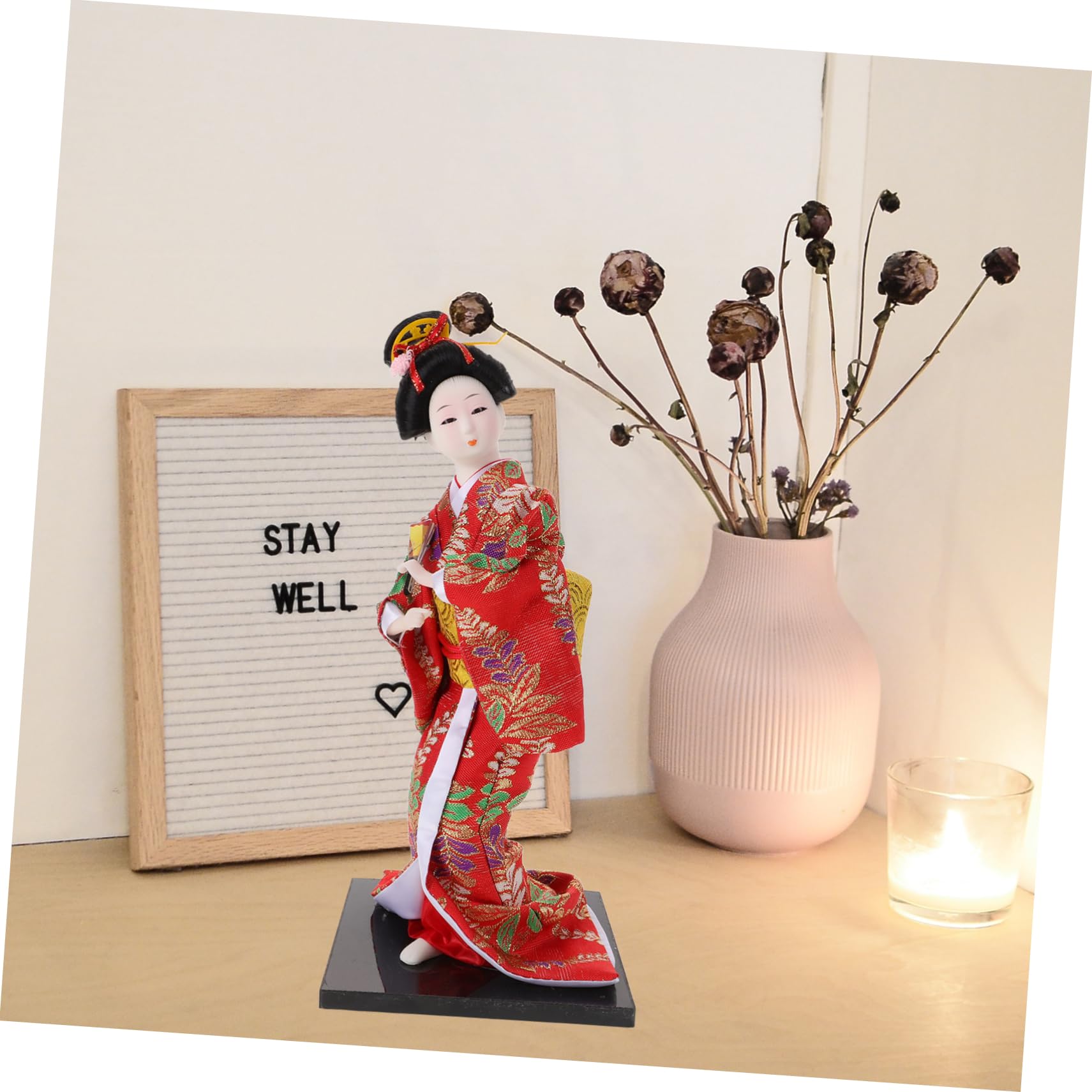 Adorno De Muñeca Kimono Japonesa Decoración De Mesa De Fiesta y Escritorio