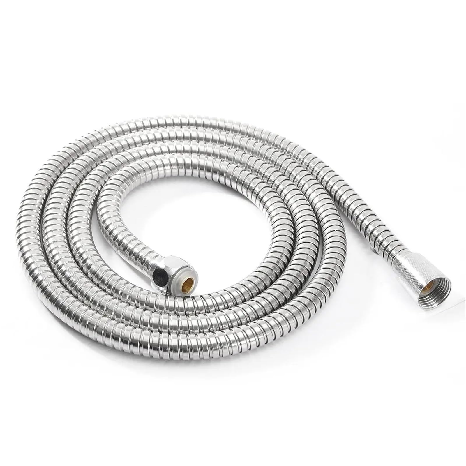 1 Pcs Flexible Shower Hose 1m/1.5m/2m Plumbing Hoses Stainless Steel Chrome Bathroom Accessories Water Head Showerhead Pipe for Bathroom Fittings(1.5M)