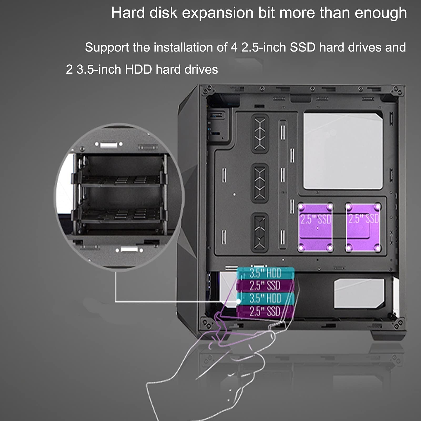 Gra Komputerowa Case, Mini-ITX, Micro-ATX, ATX, SSI CEB, E-ATX Case Gry, 3D Pełna Przezroczysta Panel Boczny, USB3.0 / USB 2.0, Chłodzenie Pomocy Technicznej(A)