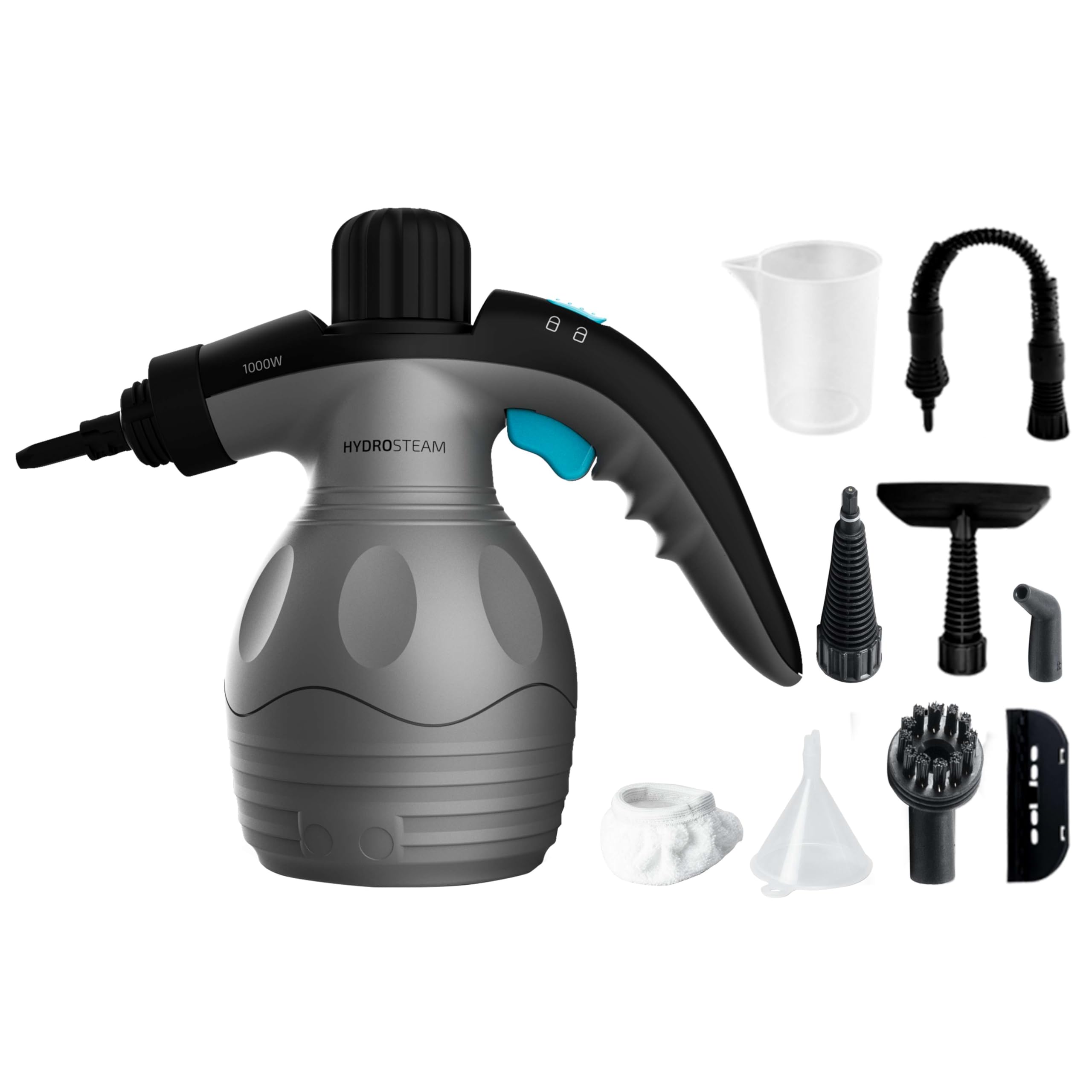 Cecotec Vaporeta Limpiador de Vapor de Mano, Hogar, Sofá, Coche, HydroSteam Active. Potencia Máxima 1000W, Limpia y Desinfecta, Depósito 350ml, 3 Bares de Presión, Caudal de Vapor 30g/min