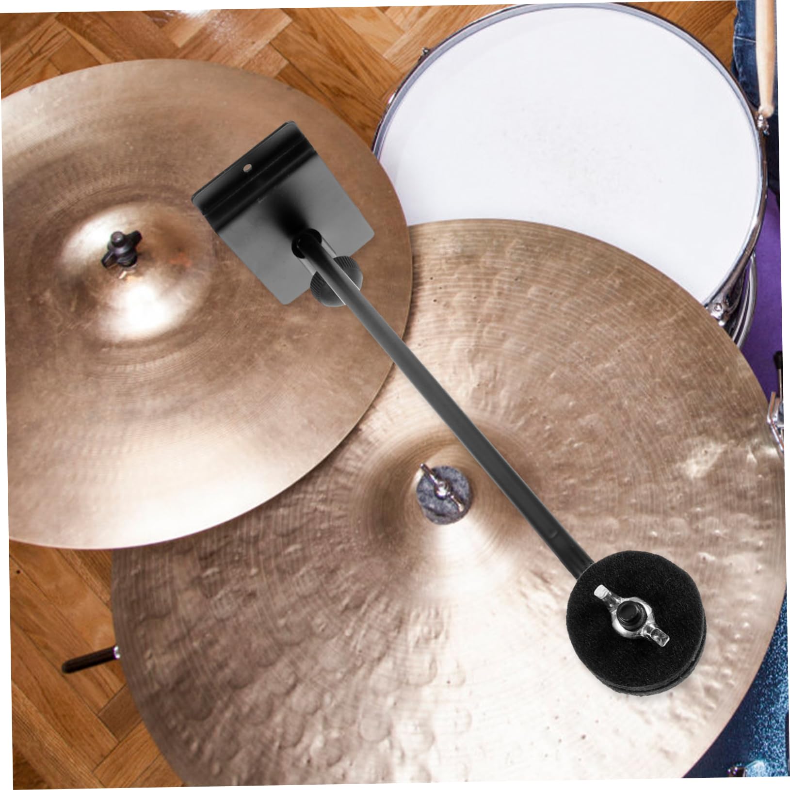 Soporte de Exhibición de Platillos de Hierro Negro para Cymbals de 8-22 Pulgadas, Resistente y Protector, Adecuado para Colgar y Mostrar Platillos de Percusión