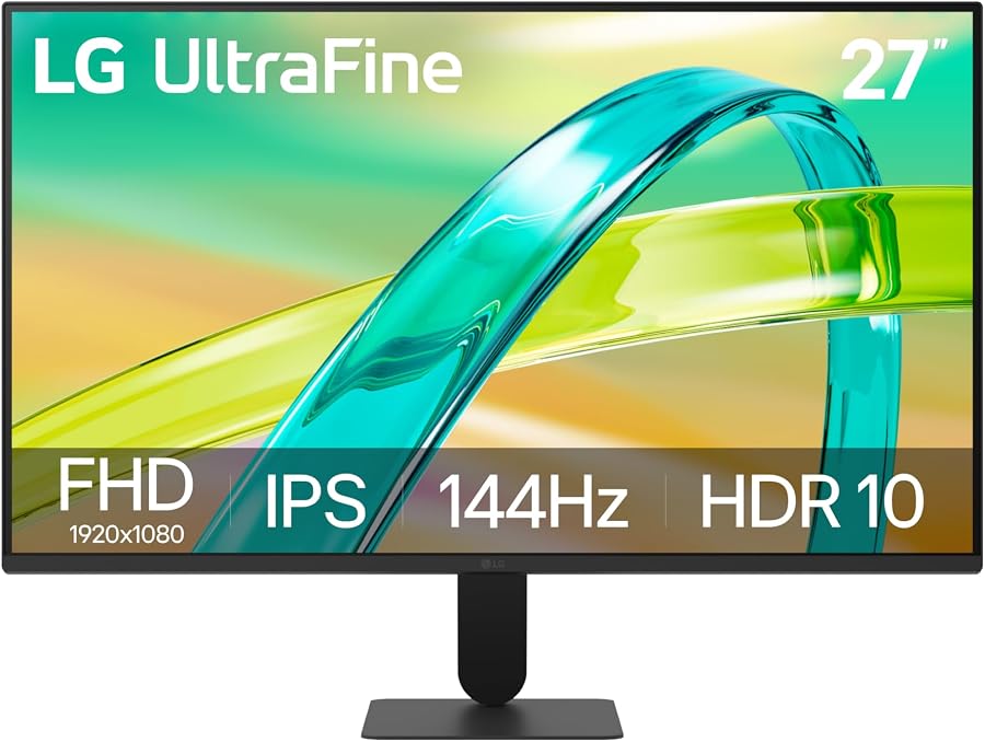 LG 27U411B Monitor 27" Full HD (1920x1080) IPS 144Hz, 1ms MBR, HDR10, FreeSync Premium, sRGB 99%, HDMI, Schermo Antiriflesso, Design Borderless, Nero — foto principale