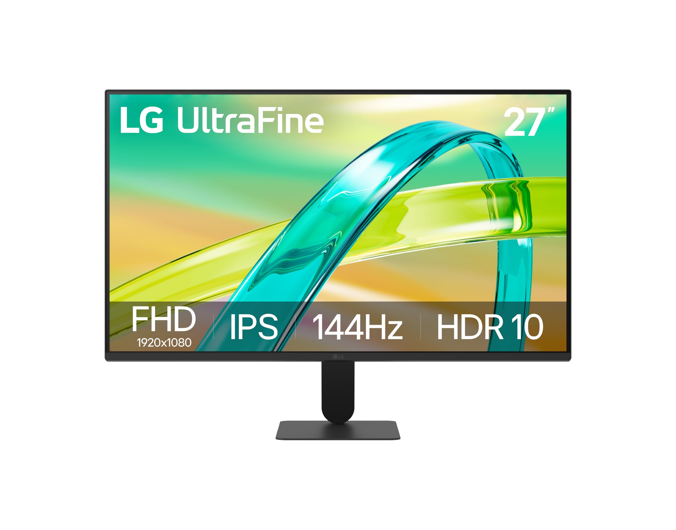 LG 27U411B Monitor 27" Full HD (1920x1080) IPS 144Hz, 1ms MBR, HDR10, FreeSync Premium, sRGB 99%, HDMI, Schermo Antiriflesso, Design Borderless, Nero