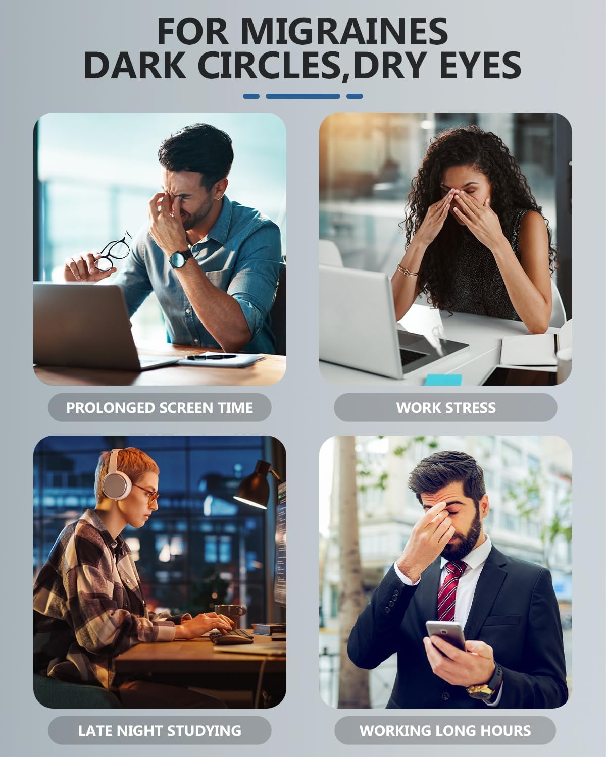 Silk Heated Eye Mask, 2000mAh Large Size Cordless Sleep Mask Warm Eye Compresses Electric Eye Heating Pad for Stye Blepharitis Dry Eyes Sinus Migraine Gifts for Men Woman (White) - Image 8