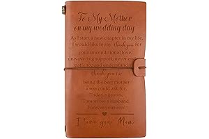 Mother of Groom Engraved Leather Journal Gift from Son: A Heartfelt Keepsake...