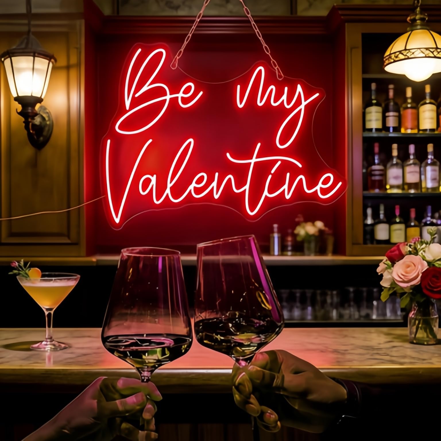 Letrero de neón personalizado para el día de San Valentín, romántico, luz LED de neón para dormitorio, decoración de pared del hogar, decoración de fiesta, regalo personalizado