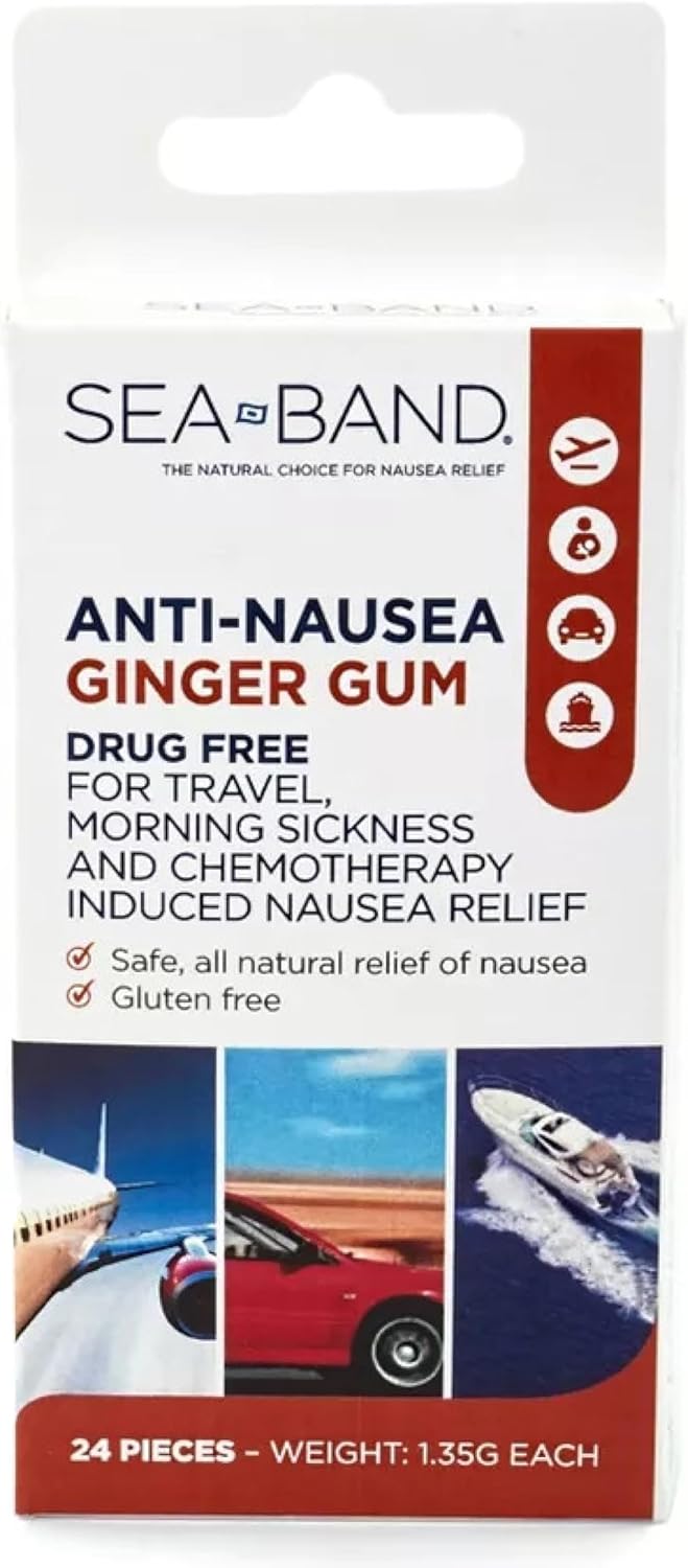 SeaBand AntiNausea Ginger Gum 24 (2 Pack) by SeaBand Amazon.co.uk