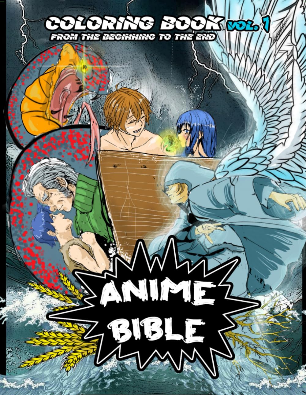 Anime Bible coloring book 1 From The Beginning To The End: COLOR BOOK