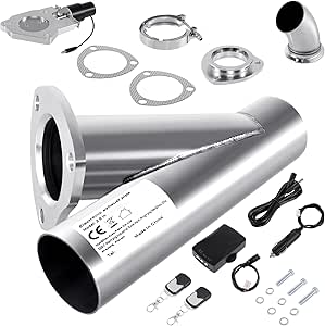 Elektrische Uitlaat Kleppensysteem Set 2.75 inch 70mm met 2x Klem Mof Bypass Universeel Draadloos met Afstandsbediening - Dubbele Pijp met Klep