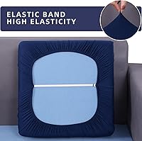 Vista 4 de hyha Fundas de cojín impermeables para sofá, fundas mágicas para sofá, lavables, fundas elásticas para cojín de asiento de sofá, fundas impermeables
