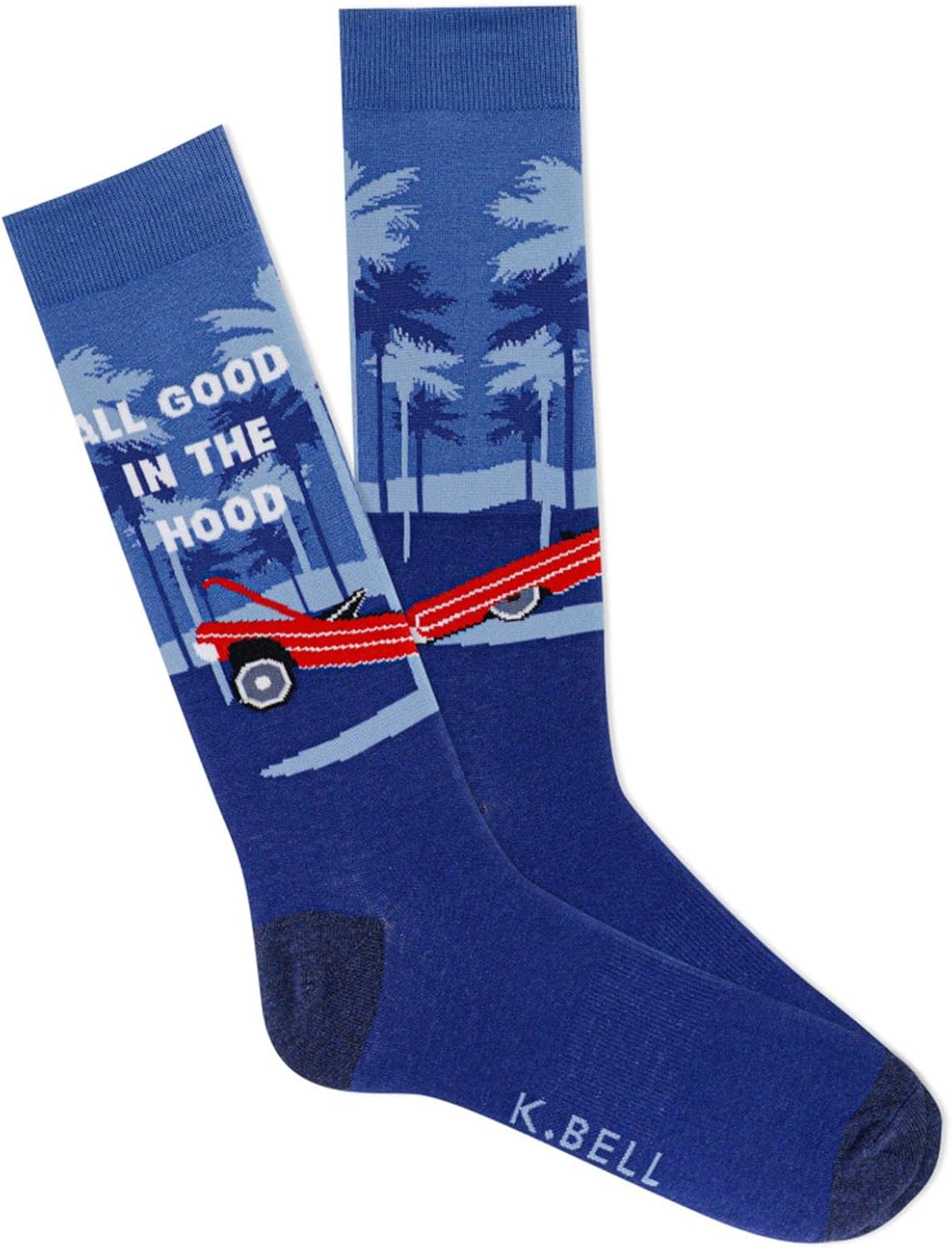 K. Bell Men's Fun Conversation Starter Crew Socks - 1 Pairs - Cool & Funny Pop Culture Gifts