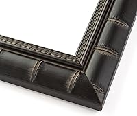 Vista 2 de Marco de madera maciza de bambú negro de 10 x 10 pulgadas de ancho de 1.5 pulgadas Profundidad del marco interior de 0.5 pulgadas Marco de fotos