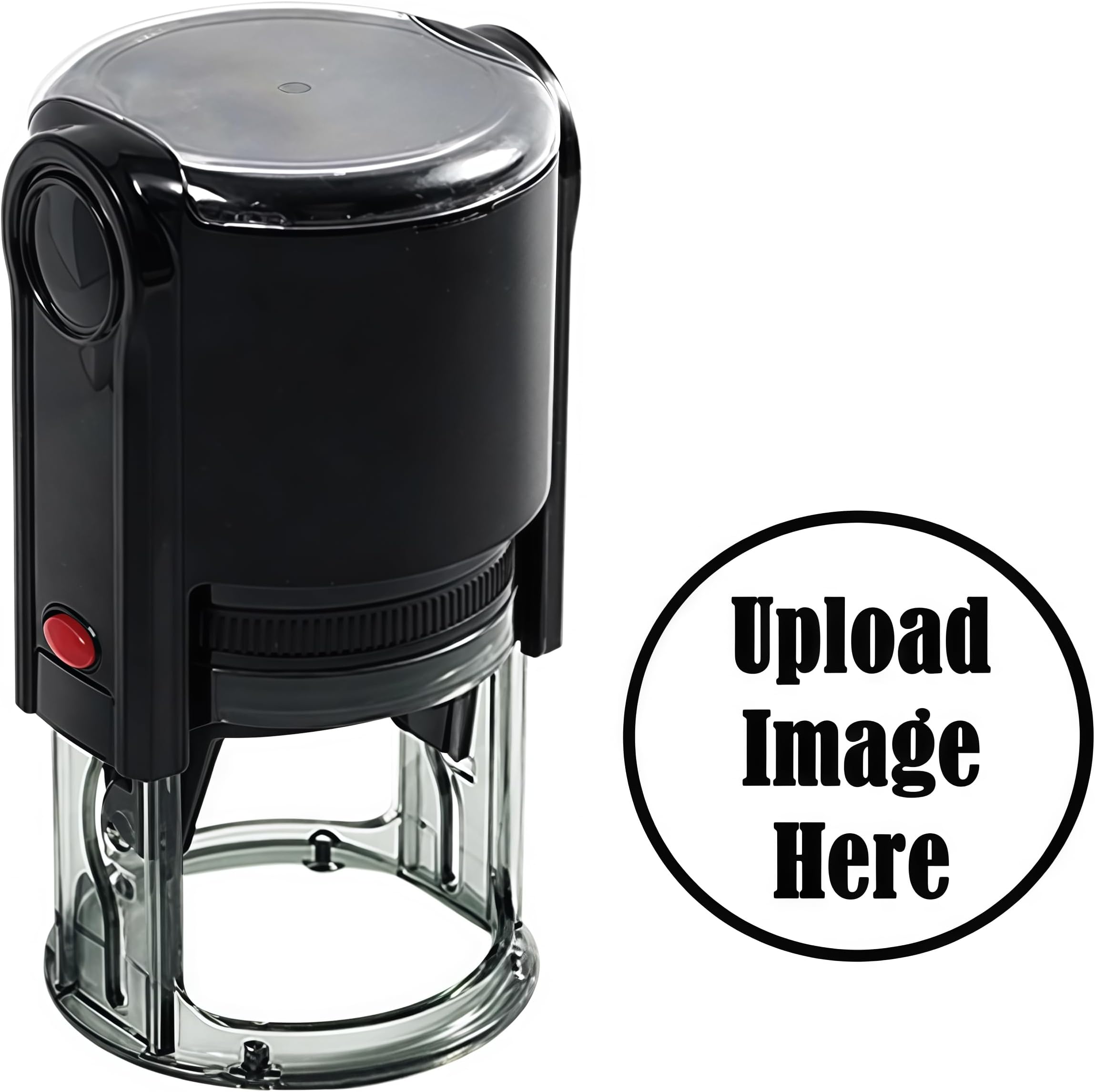 – Custom Logo Stamp Personalized Image Self-Inking Stamper - Custom Business Logo Text - Different Sizes - 5 Ink Color Options