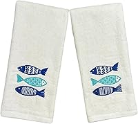 Vista 8 de Serafina Home Toallas de mano suaves y absorbentes para invitados de ballena de verano: saludos amigables con el océano, 2 piezas (Whale Hello There)