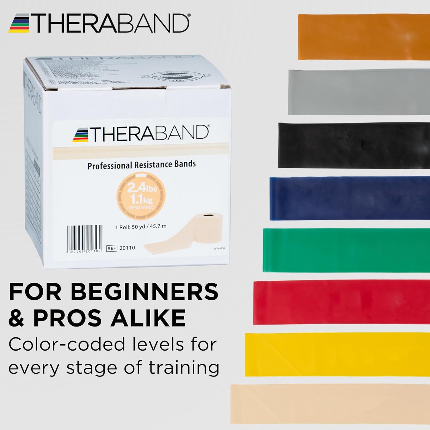THERABAND Resistance Band, Special Heavy, 50-Yard Roll, Elastic Band for Exercise