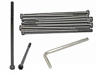 Vista 173 de iexcell Juego de 50 tornillos M4 x 20/25/30/35/40 de acero de aleación de grado 12.9, acabado de óxido negro