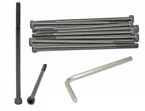 Miniatura 476 de iexcell 720 piezas de acero de aleación M4 x 6/8/10/12/16/20/25/30/35/40/45/50 de grado 12.9, tornillos de cabeza hexagonal, tornillos, arandelas