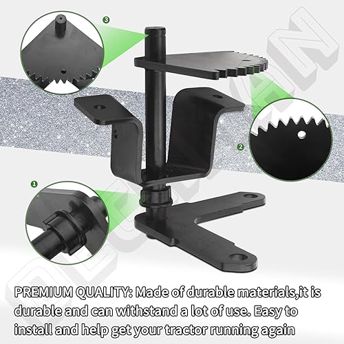 Miniatura 6 de AM122732 Engranaje del sector de dirección y AM131615 Kit de eje de dirección para John-Deere 133 155 160 166 170 180 190 LTR, reconstrucción de
