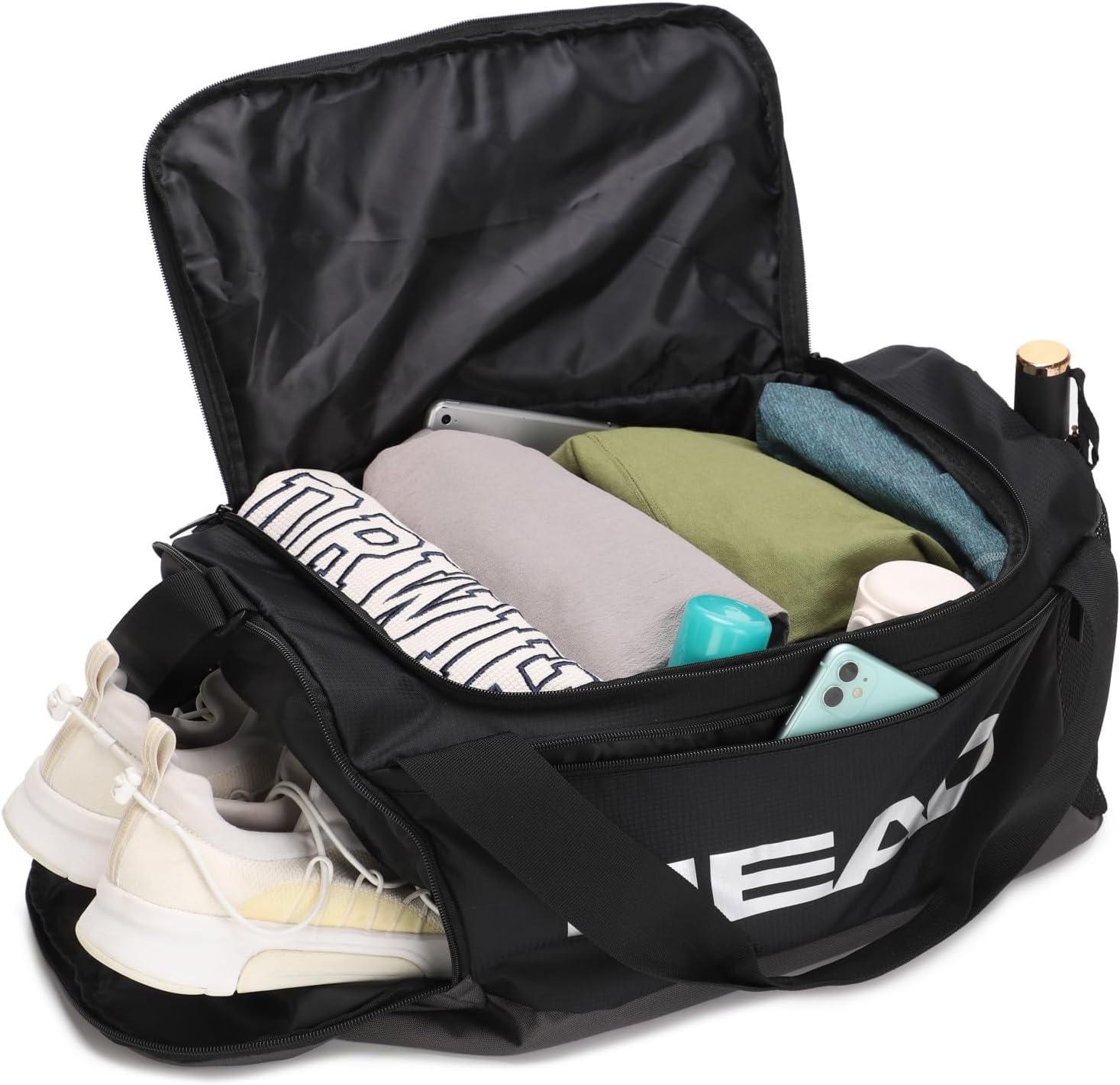 HEAD 45L Waterproof Tennis Duffel Bag for Men, Large Capacity Sports Gym Bags with Shoes Compartment, Lightweight Crossbody Duffle Bag for Outdoor/Workout/Fitness/Weekender/Overnight - Image 7