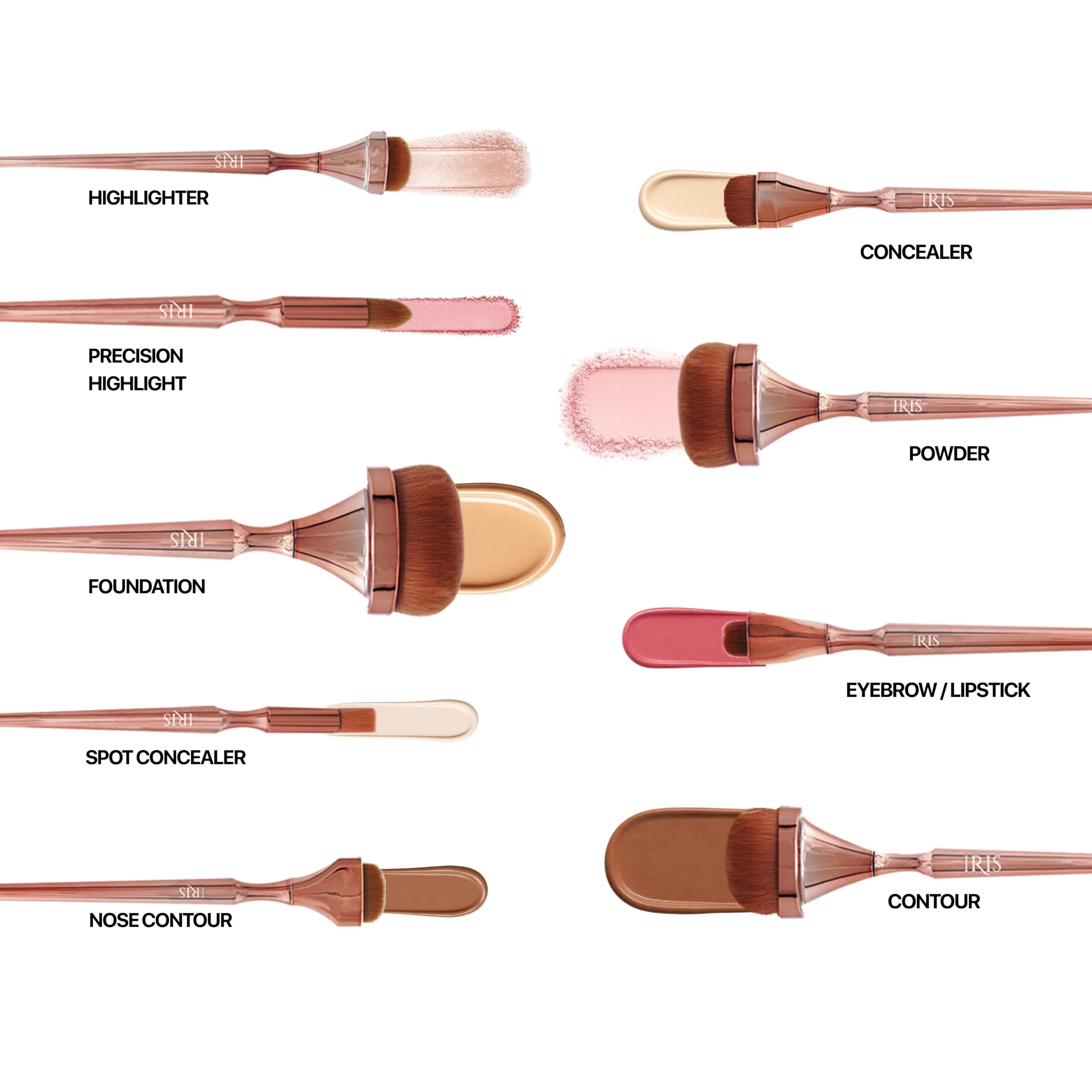 IRIS COSMETICS Concealer Brush, Vegan & Cruelty Free, Dense Synthetic Bristles, Seamless Blending & Precision Coverage, 1 Pc 4