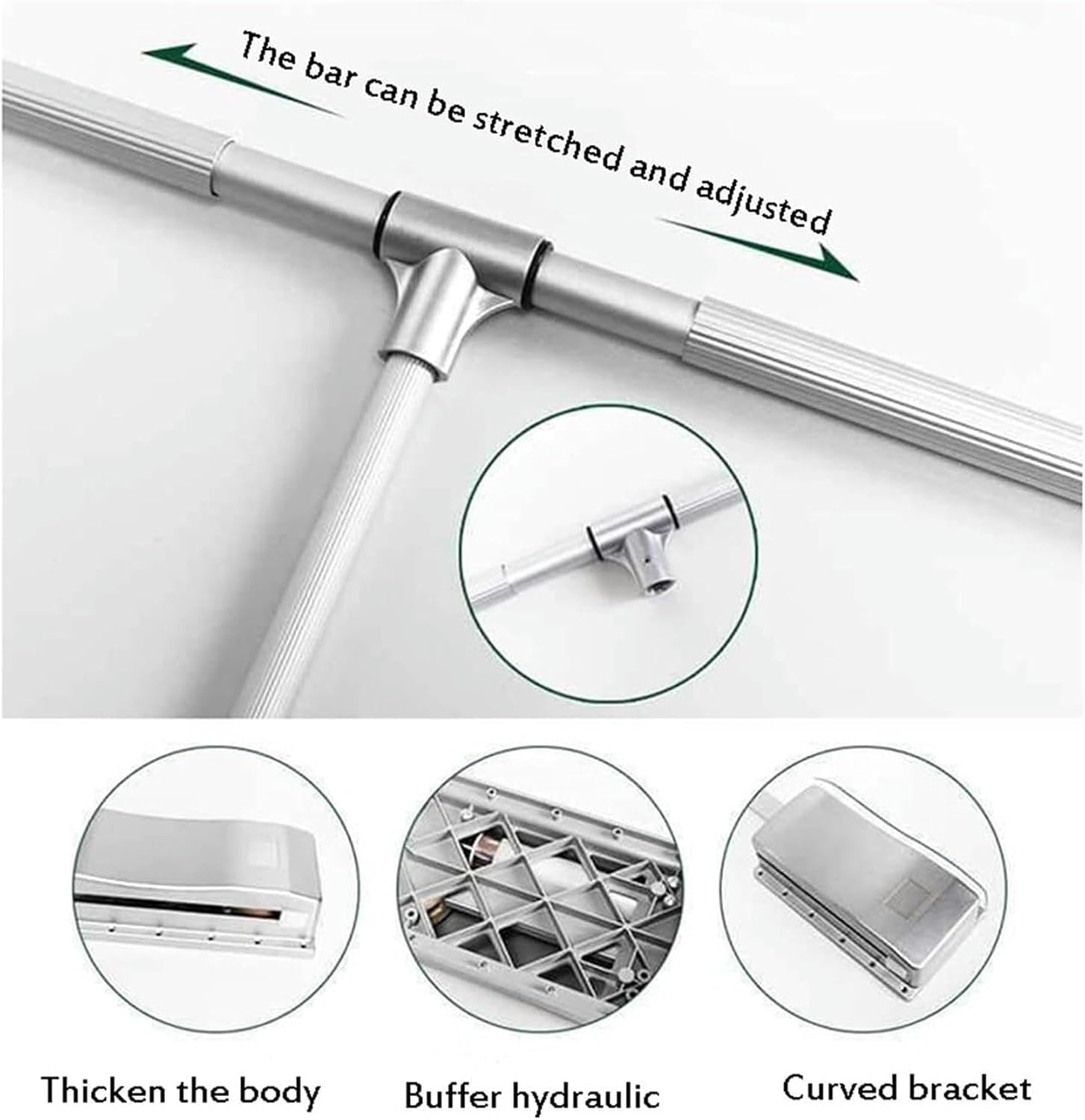 Lifting Drop-Down Wardrobe Rails, Aluminum Lifting Rails Organizer Storage System Closet Hanger Rods, Saving Space, Load-Bearing 35kg