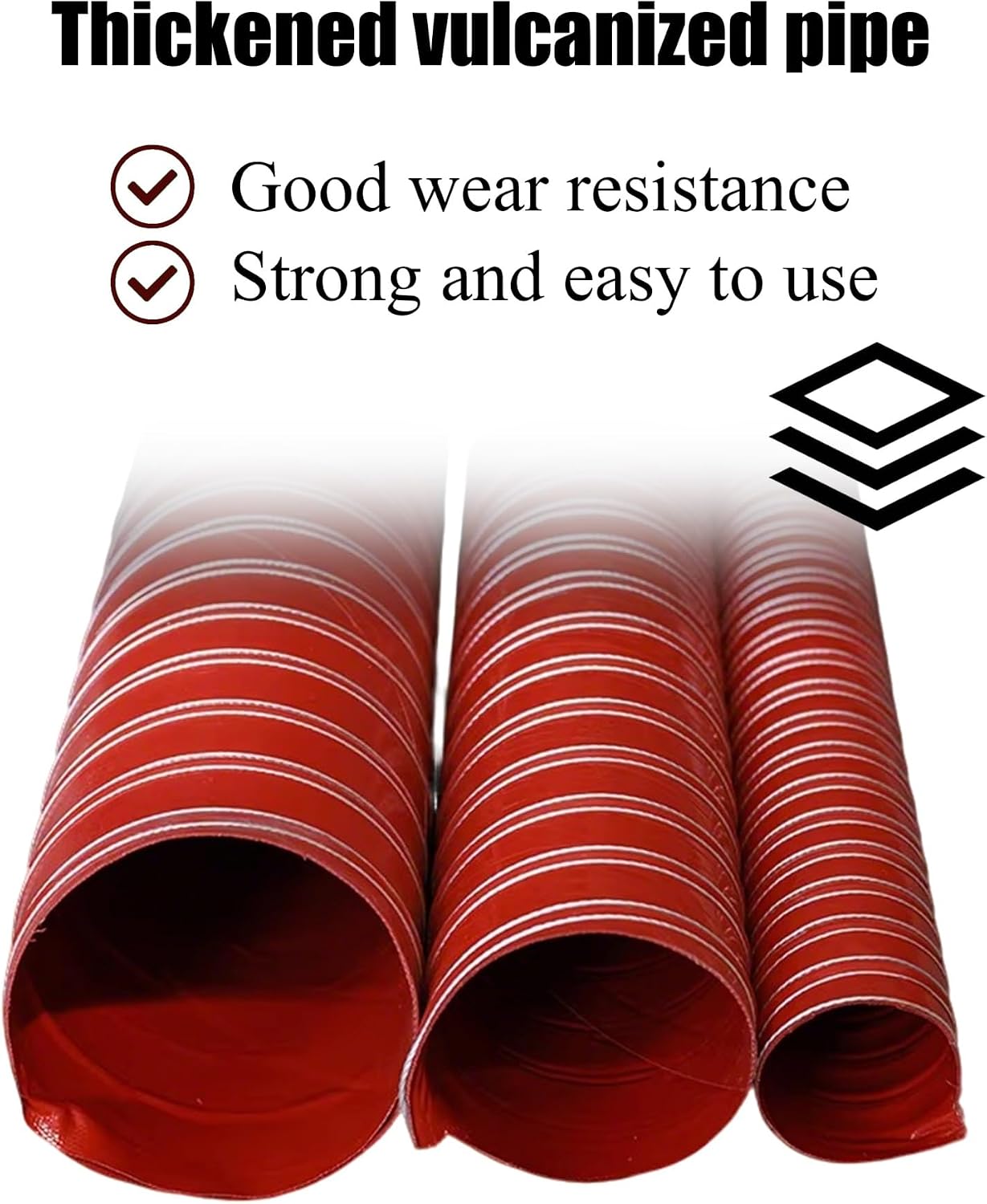 High Temperature Silicone Ducting Hose - Fire Retardant Fiberglass Flexible Duct with Steel Wire Reinforcement for Ventilation(15.2cm/5.98in,100cm/39.37in)