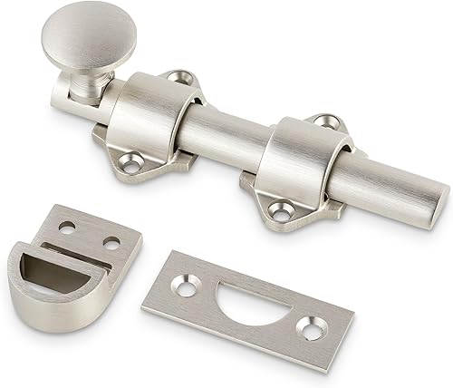 Mega Handles Perno de puerta holandés  Pestillo de perno deslizante resistente de 4 pulgadas, pestillo deslizante fácil de instalar para puertas