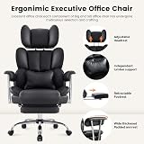 IWMH Chaise de Bureau Ergonomique avec Repose-Pieds et Soutien Lombaire - 7