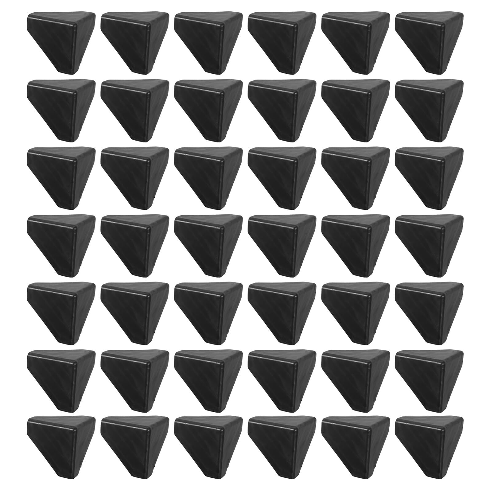 Protections D'angle de Boîte en Plastique 100 Pcs 70x70 Mm Noir
