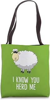 Funny Sheep I Know You Herd Me Cute Sheep Lover Gift Sheep Tote Bag