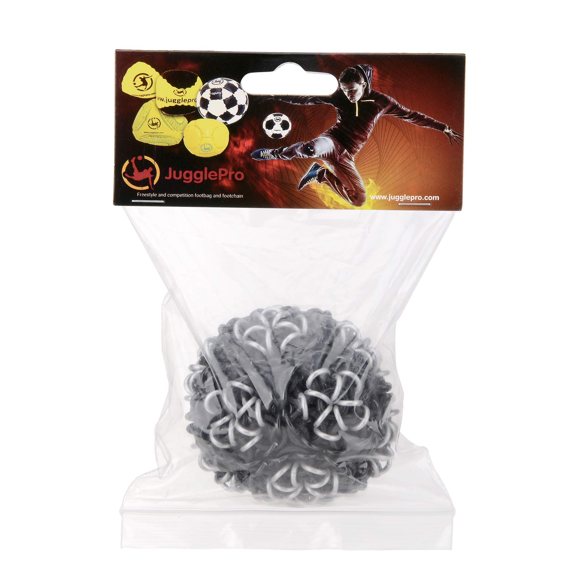 Footbag Chainmail Ninja Metall und Gummiringe. Perfekte Kombination aus Pop und Stall
